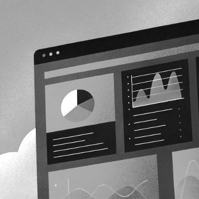 Abstract representation of UX data analysis to find insights.